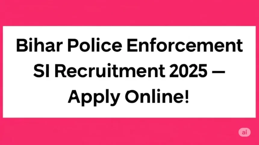 Bihar Police Enforcement SI Recruitment 2025 – Apply Online!