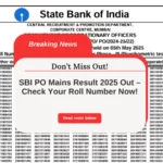 SBI PO Mains Result 2025 Out – Check Your Roll Number Now!